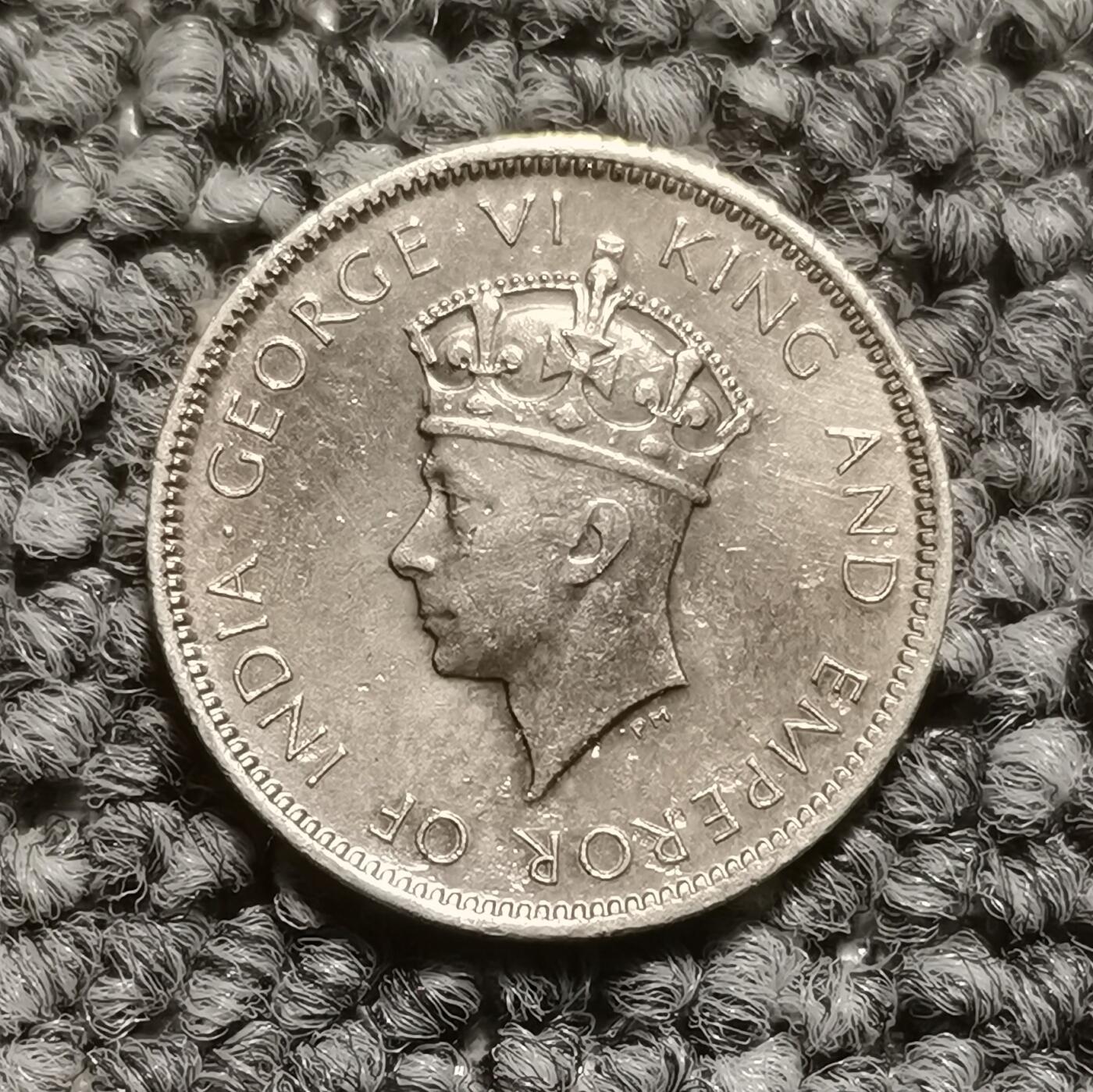 1937年香港乔治六世一毫镍币（单枚价）