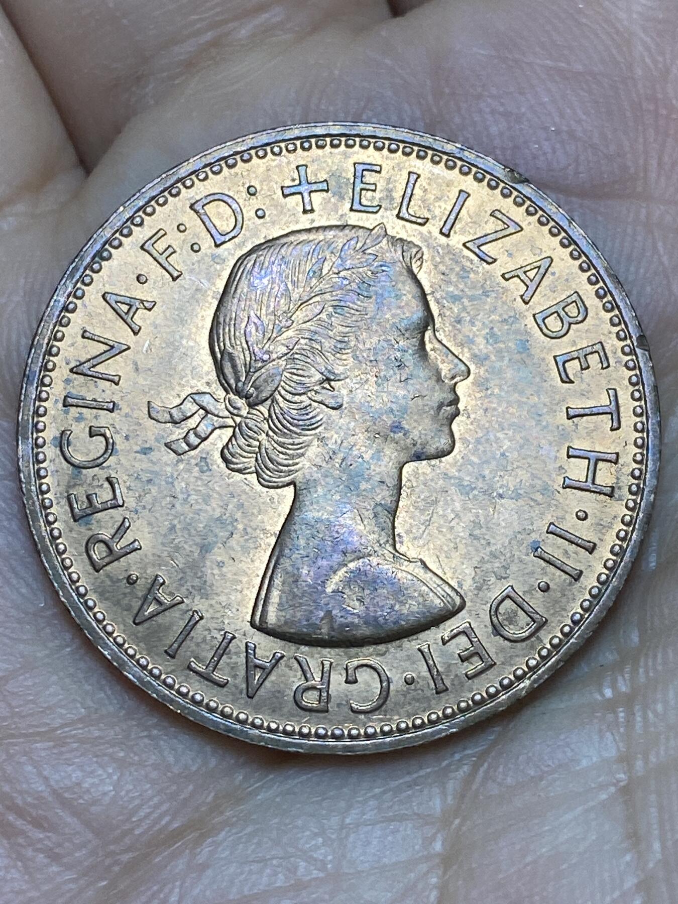 2026年第十场(总第一百七十九场）外国好品散币场(免佣金) 英国🇬🇧1966年1便士(伊丽莎白二世青年桂冠第二版)