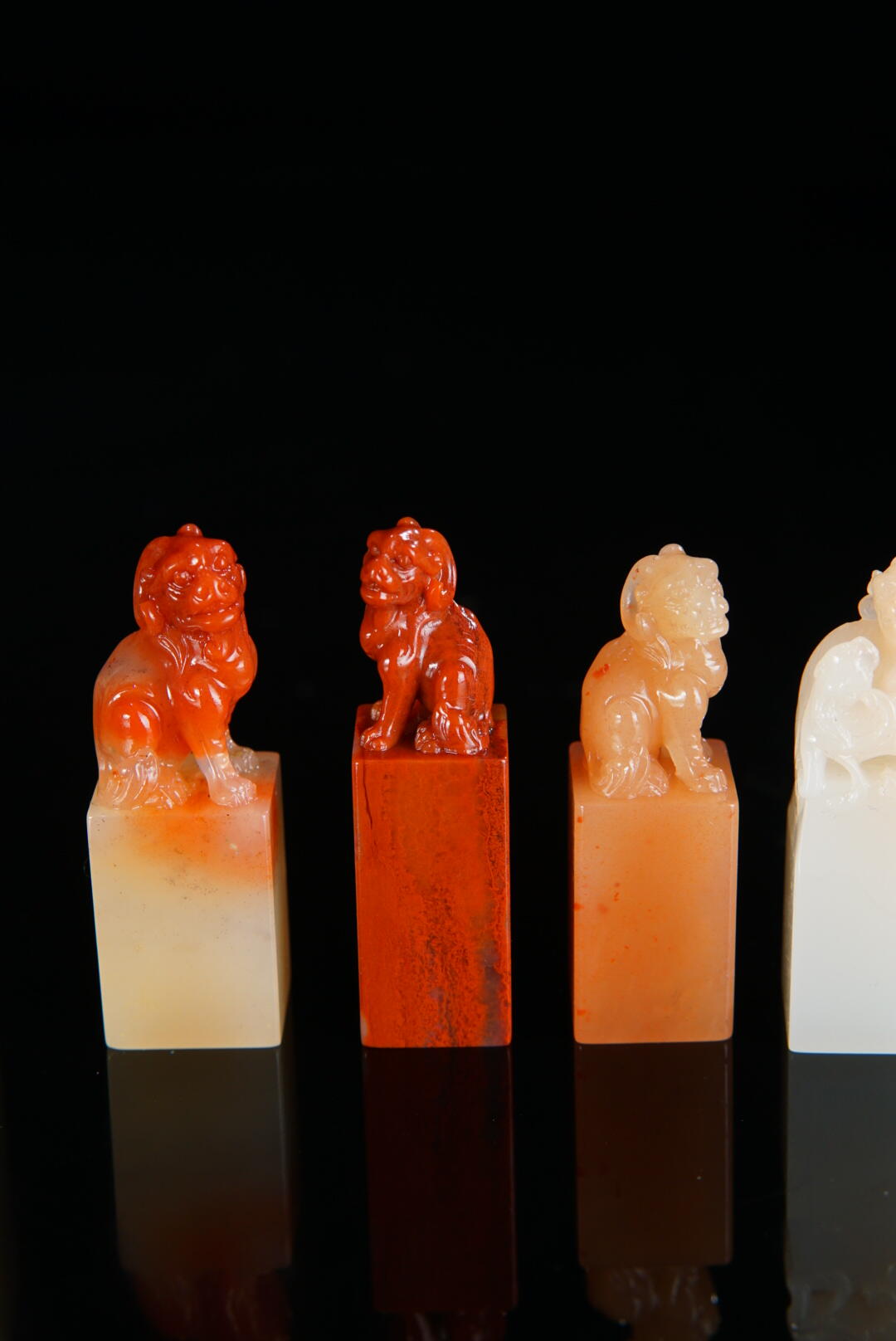 方寸藏珍·寿山田黄印章专场（一） 寿山石古兽钮章一组