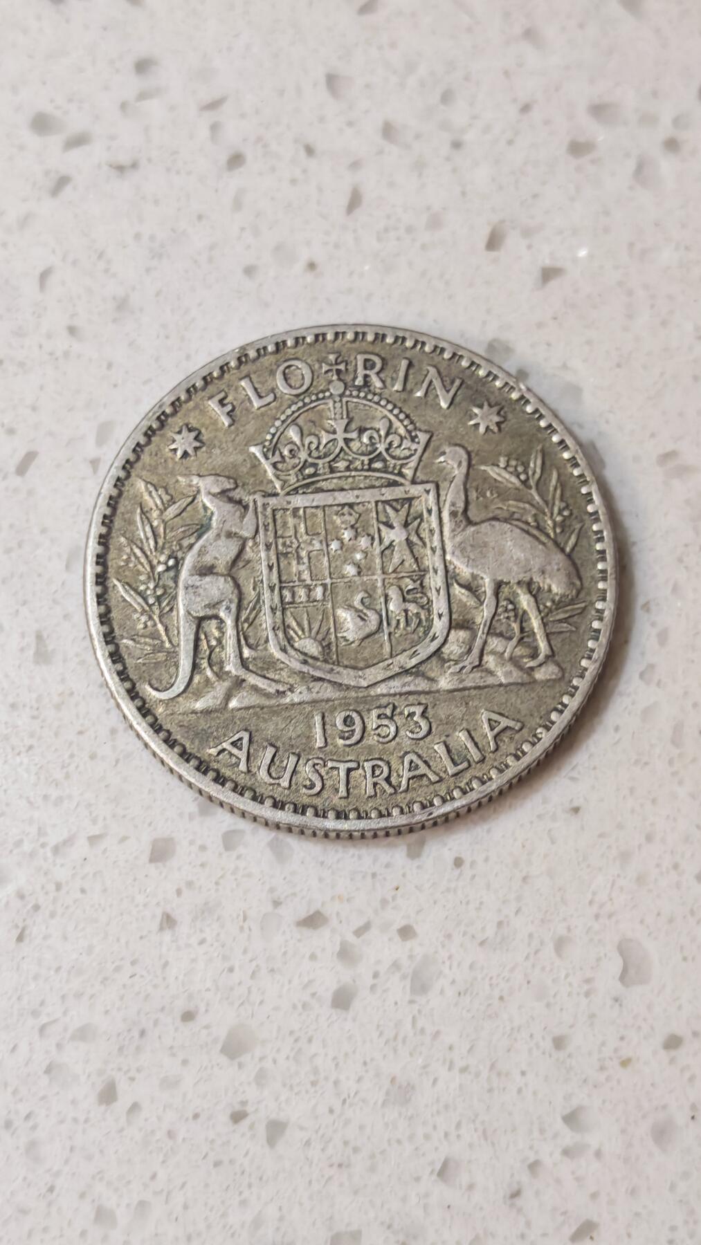 小银币场 澳大利亚1953年1弗洛林银币
