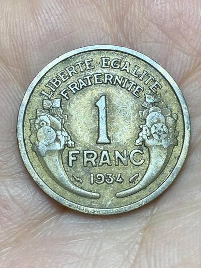 2026年第十场(总第一百七十九场）外国好品散币场(免佣金) - 法兰西第三共和国1934年1法郎