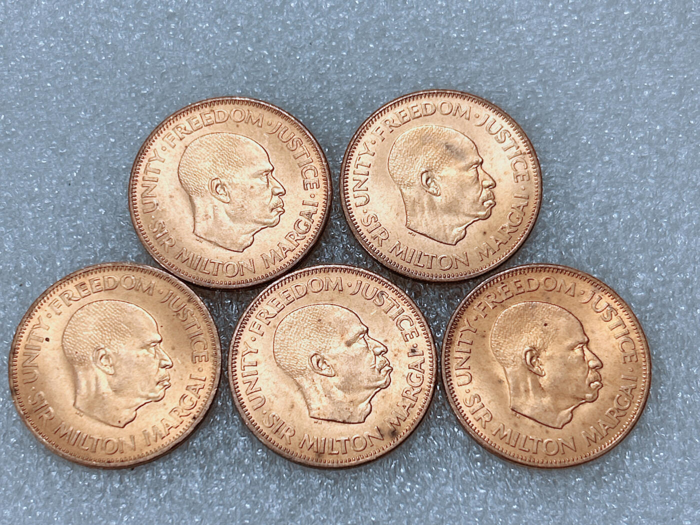 第一海外回流一元起拍收藏 散集专场  第294期 塞拉利昂1964年1分铜币 5枚 原光品