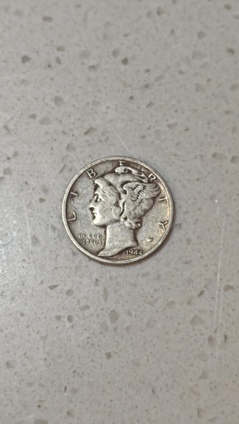小银币场 美国1944年10分银币