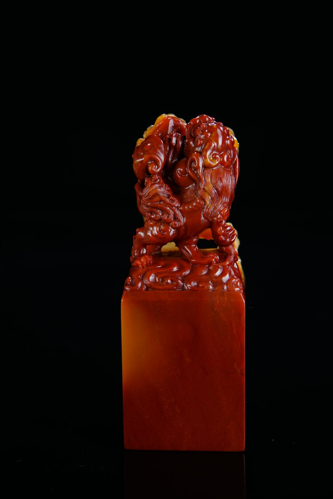 方寸藏珍·寿山田黄印章专场（二） 寿山高山石《祥瑞双至》钮章