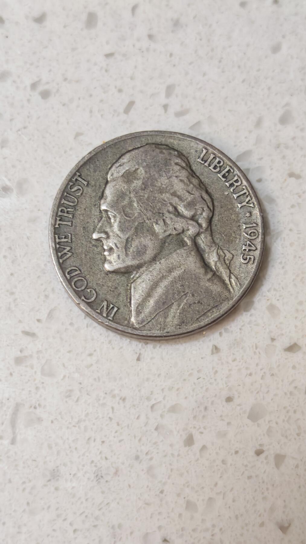 小银币场 美国1945年5分银币