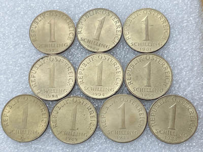 第一海外回流一元起拍收藏 散集专场  第294期 - 奥地利1先令硬币 10枚 近全品