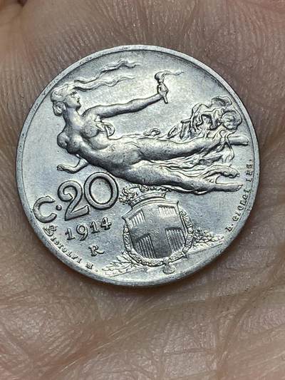 2026年第十场(总第一百七十九场）外国好品散币场(免佣金) - 原光好品–意大利王国1914年20分(维托里奥·埃马努埃莱三世第二套)