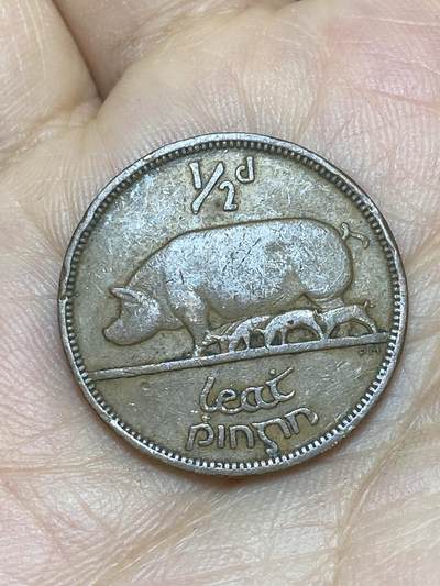 2026年第十场(总第一百七十九场）外国好品散币场(免佣金) - 爱尔兰🇮🇪1943年1/2便士(共和国第一套)