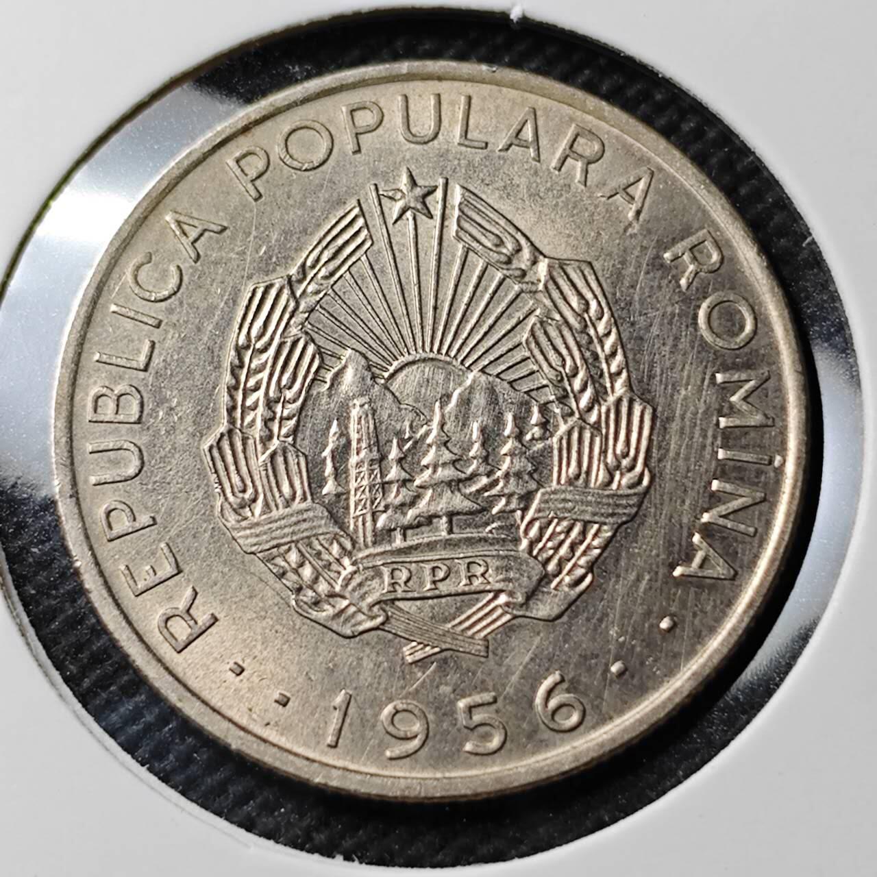 KK钱币收藏小铺  第400期  百期特拍（四拍之四）2月预留时间 周末发货  1956罗马尼亚50巴尼镍币 带光