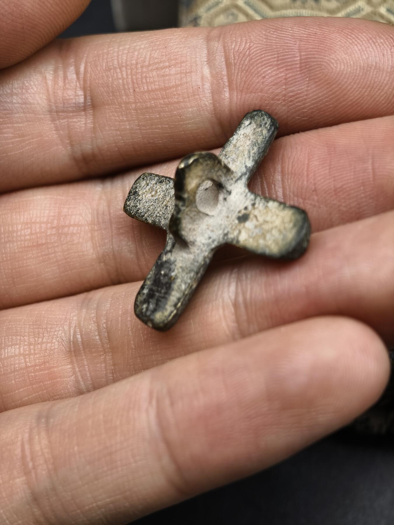 108期新疆红钱粟特钱币丝路钱币专场 景教老铜十字架印押