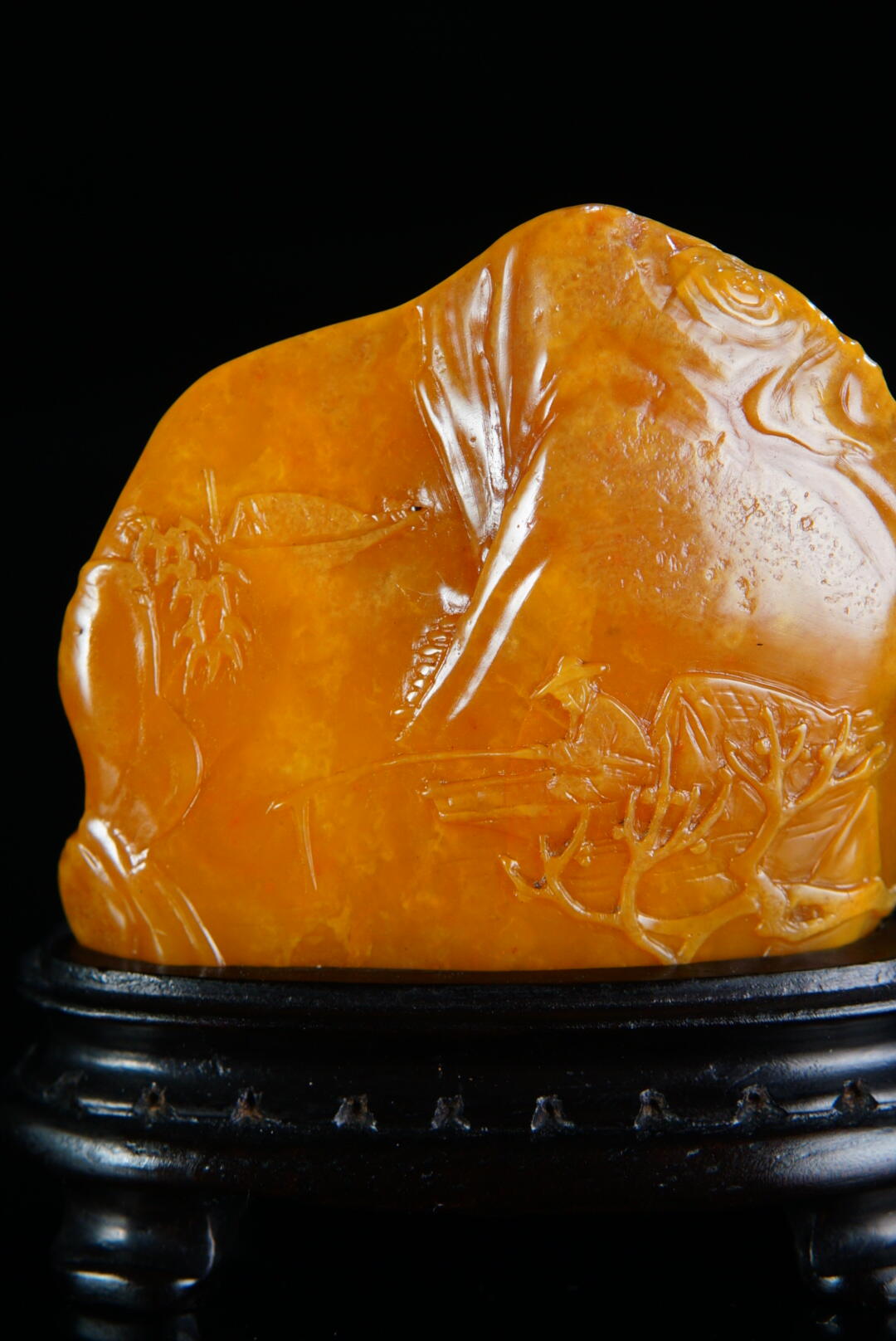 方寸藏珍·寿山田黄印章专场（二） 寿山田黄石《柳阴渔乐》摆件