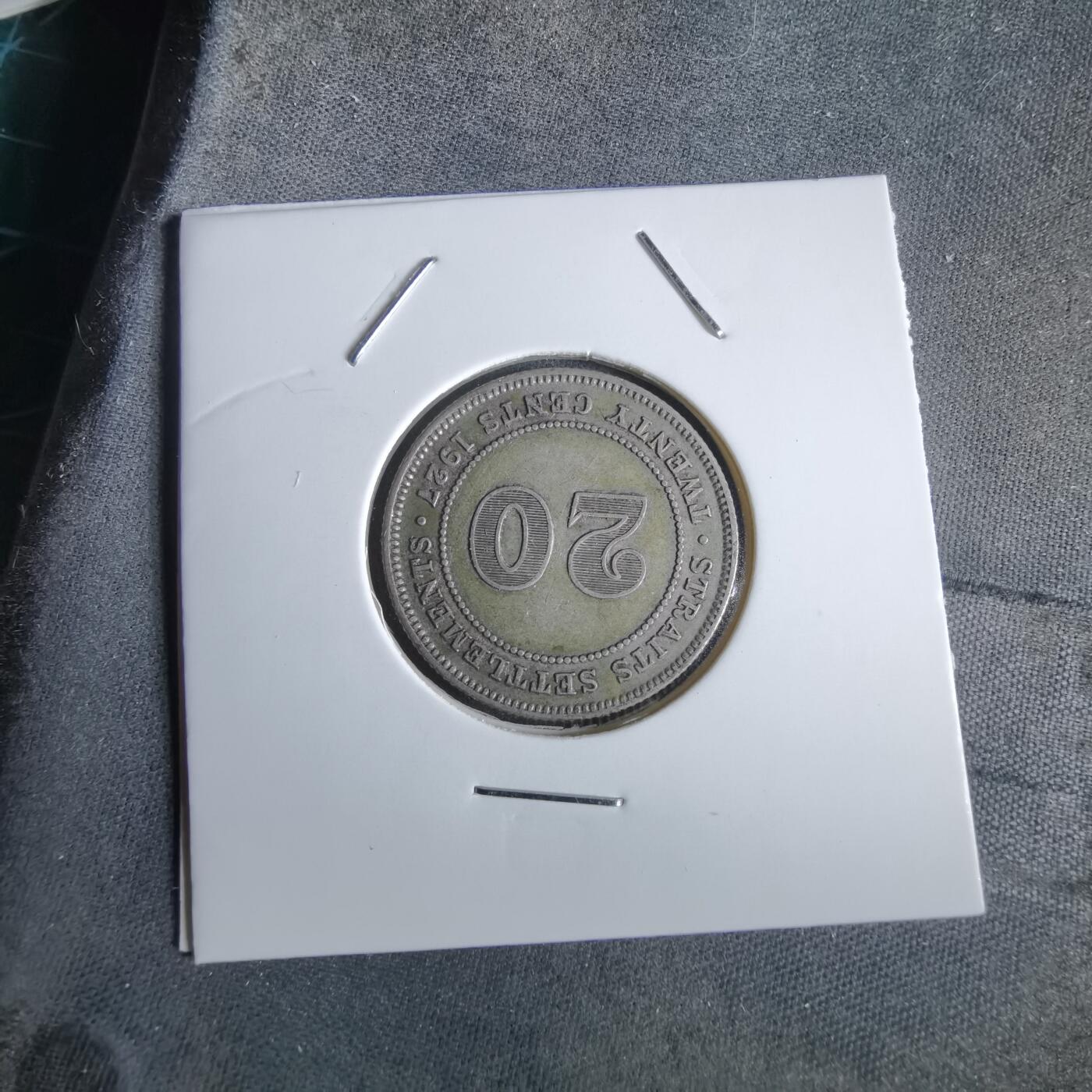 沼泽如烟--第963场 英属海峡1927年20分银币