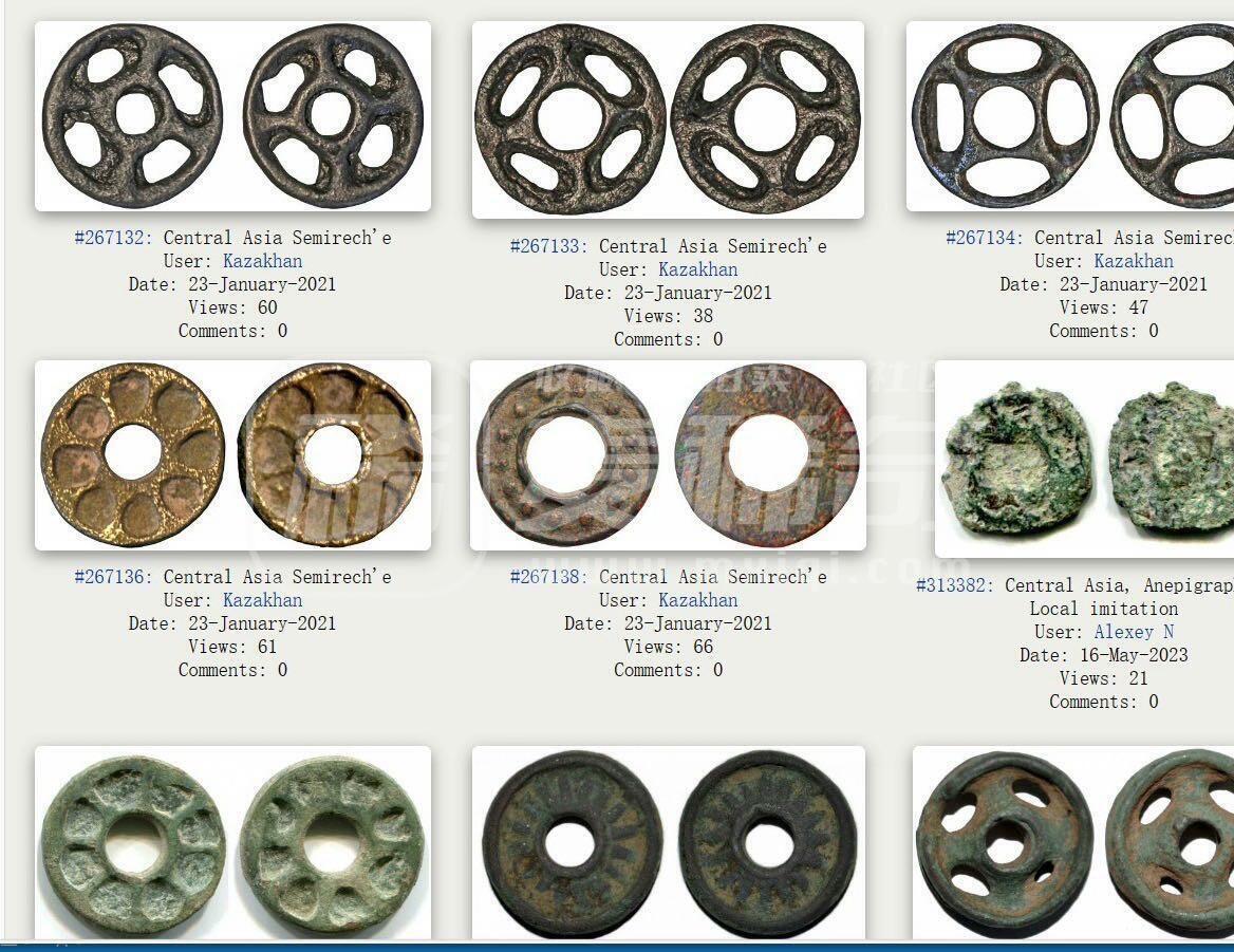 108期新疆红钱粟特钱币丝路钱币专场 7-8世纪碎叶城藕芯钱