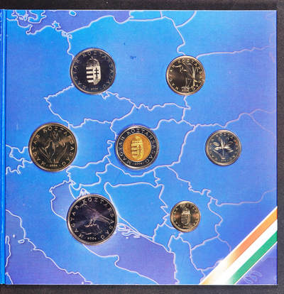 【俄甄集藏】“万象更新、马呈祥瑞”迎新春俄甄精品场-2026年(047)01-21 星期三 晚 19:30 全场包邮 - 匈牙利2004年1福林-100福林精制封装硬币7枚全套，最后的匈牙利福林