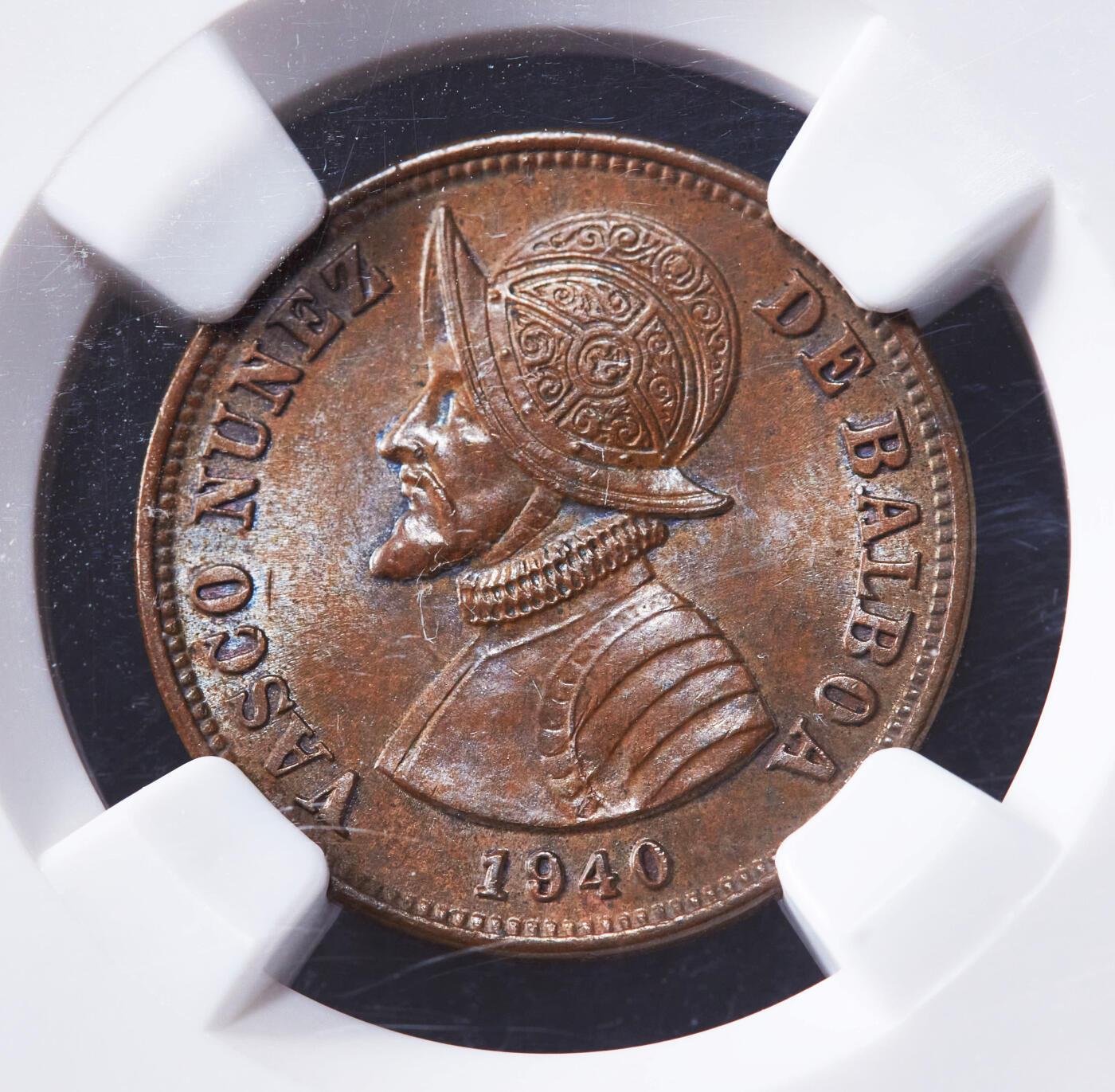 【俄甄集藏】“万象更新、马呈祥瑞”迎新春俄甄精品场-2026年(047)01-21 星期三 晚 19:30 全场包邮 巴拿马1940年1.25分铜币，NGC MS65，转光品相，顶级状态