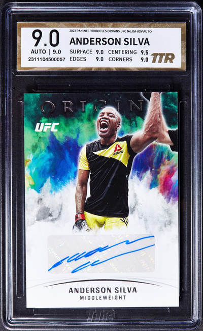 【俄甄集藏】“万象更新、马呈祥瑞”迎新春俄甄精品场-2026年(047)01-21 星期三 晚 19:30 全场包邮 - 卡片-Panini UFC巴西综合格斗明星安德森·席尔瓦，TTR 9.0，2022年贴签