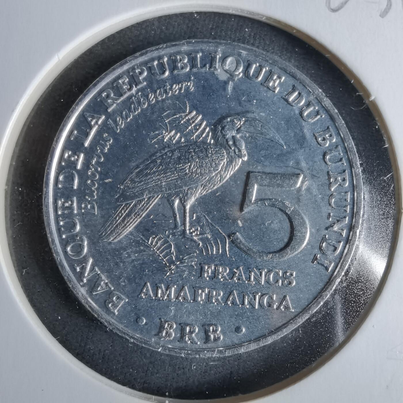 沼泽如烟--第963场 布隆迪2014年5法郎