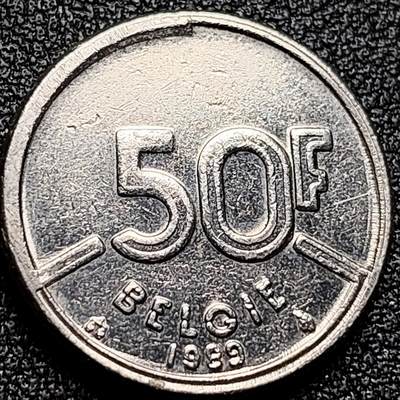 泉币菌-第171场- 精品福利场 - 比利时 1990年代 50法郎人物硬币 22mm 