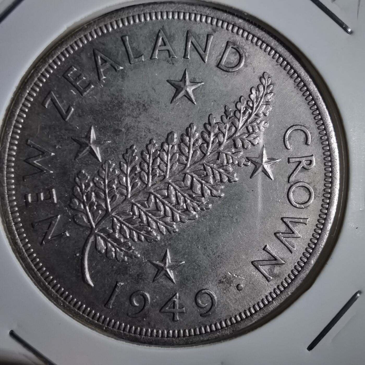 沼泽如烟--第963场 新西兰1949年1克朗银币
