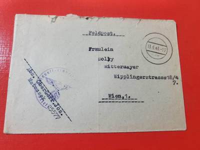 罗岚⭐爱藏⭐甄选专拍第四场-分享拍场赚佣（实体经营） - 珍爱和平-辣脆德国战地军邮邮封 万字清晰可见 寄给维也纳