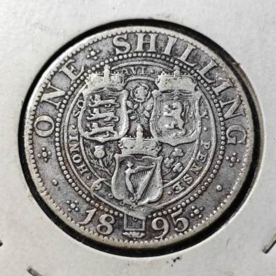 KK钱币收藏小铺  第400期  百期特拍（四拍之四）2月预留时间 周末发货 -  1895英国维多利亚女王1先令银币