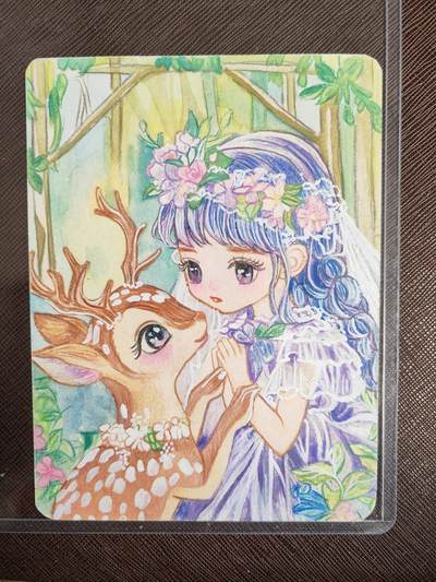 阳大大卡牌拍卖第94期（持续收拍品，周六晚上九点截拍，进群福利早知道） - 【手绘大卡】小鹿娃娃