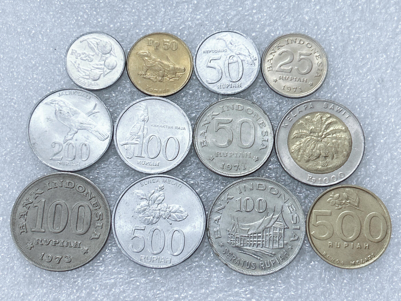 第一海外回流一元起拍收藏 散集专场  第294期 印度尼西亚硬币 12枚 带光好品