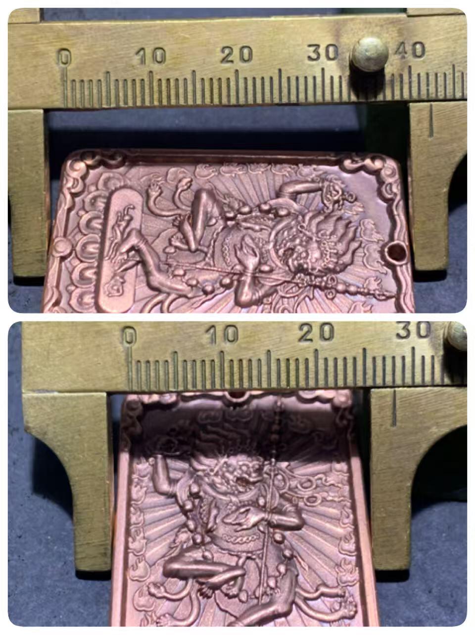 精美紫铜狮面空行母护身牌一个，