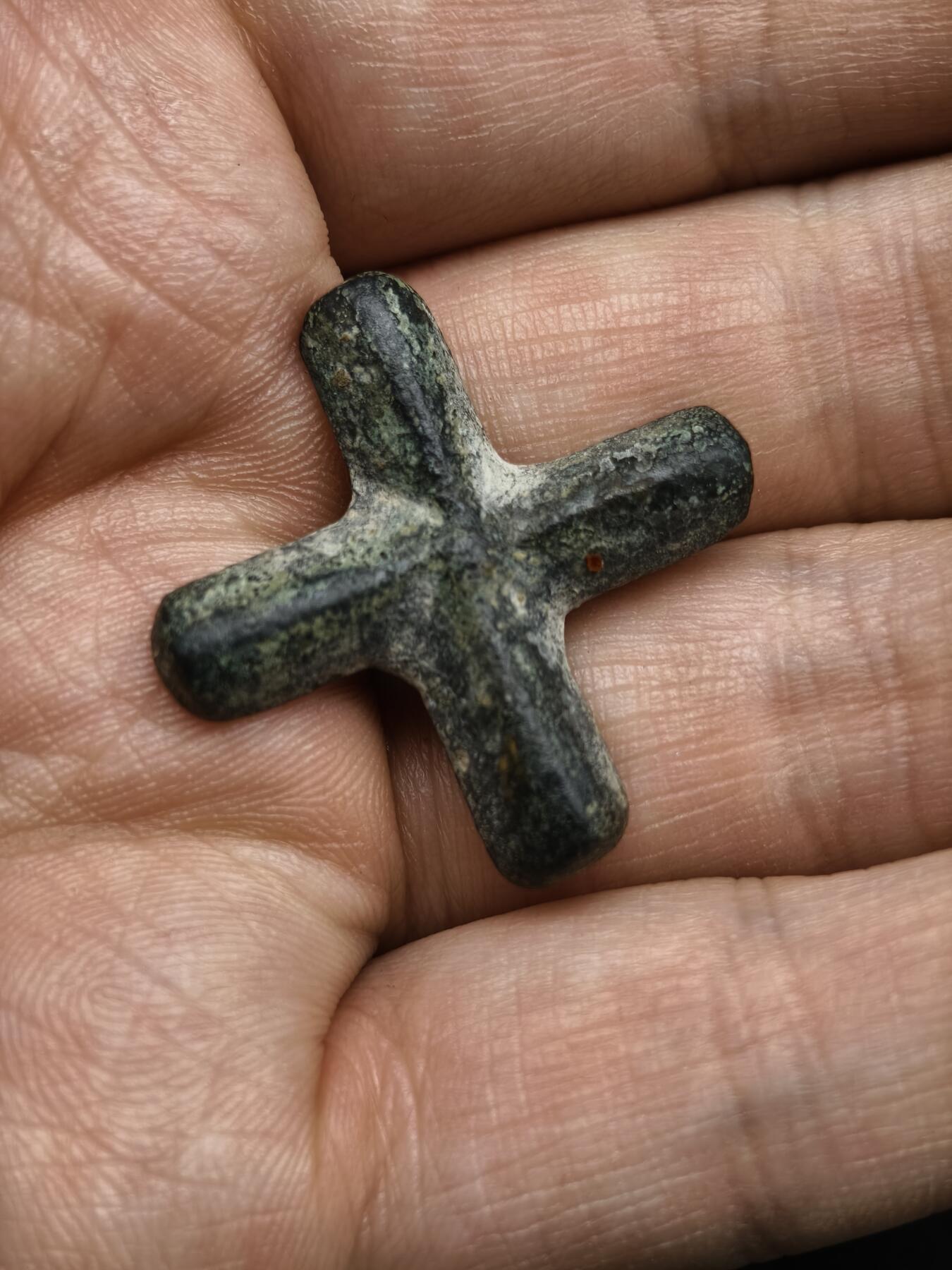 108期新疆红钱粟特钱币丝路钱币专场 景教老铜十字架印押