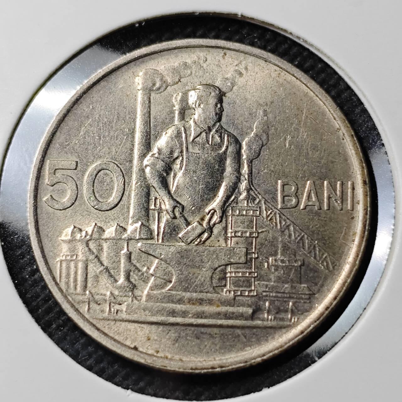 KK钱币收藏小铺  第400期  百期特拍（四拍之四）2月预留时间 周末发货  1956罗马尼亚50巴尼镍币 带光