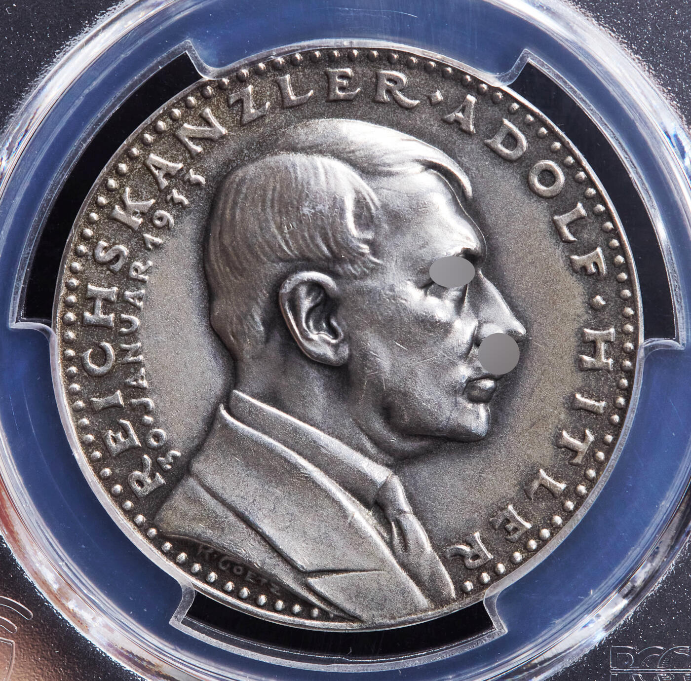 【俄甄集藏】“万象更新、马呈祥瑞”迎新春俄甄精品场-2026年(047)01-21 星期三 晚 19:30 全场包邮 德国第三帝国1933年纪念总理执政、政党选举胜利冲锋队银章，PCGS SP63，卡尔·哥茨名作，稀少品种，原图联系客服或者查询相关官网查看