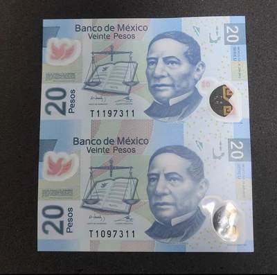 PCAI钱币  18-717  纸币专场 - 墨西哥连体钞  号随机