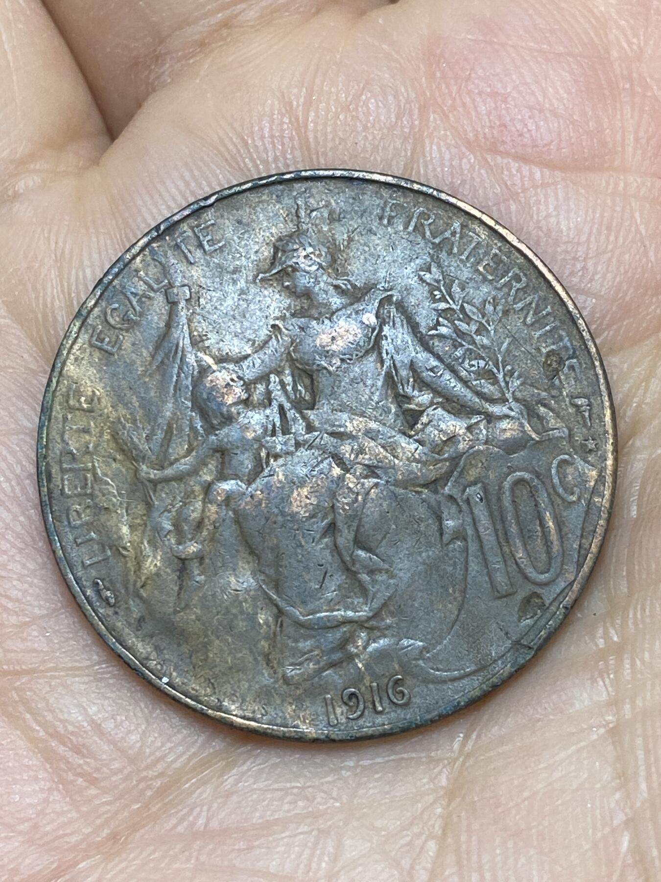 2026年第十场(总第一百七十九场）外国好品散币场(免佣金) 法兰西第三共和国1916年10生丁(S版，五星标，马德里造)