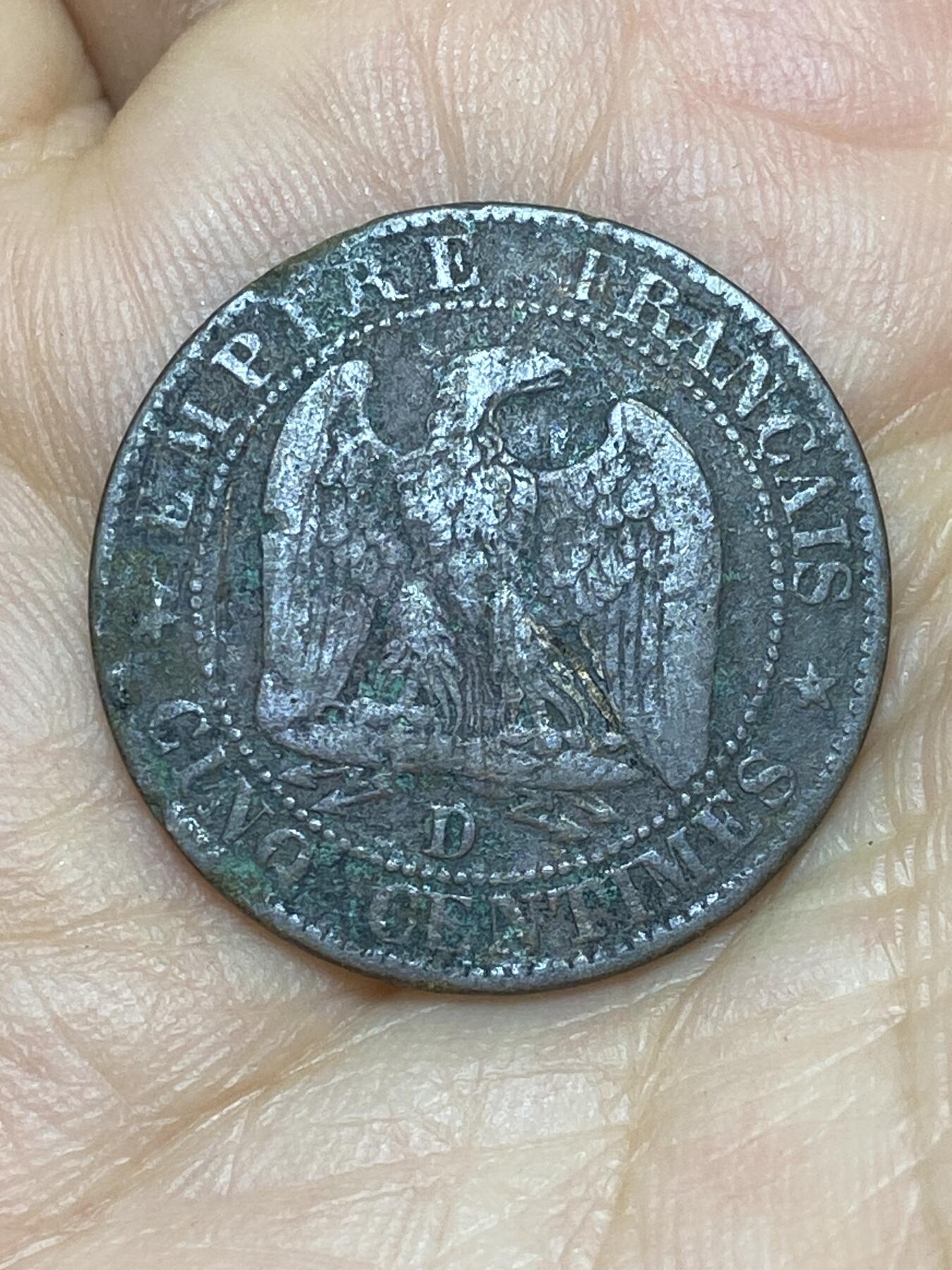 2026年第十场(总第一百七十九场）外国好品散币场(免佣金) 法兰西第二帝国1856年5生丁(拿破仑三世第一版，D标里昂造)