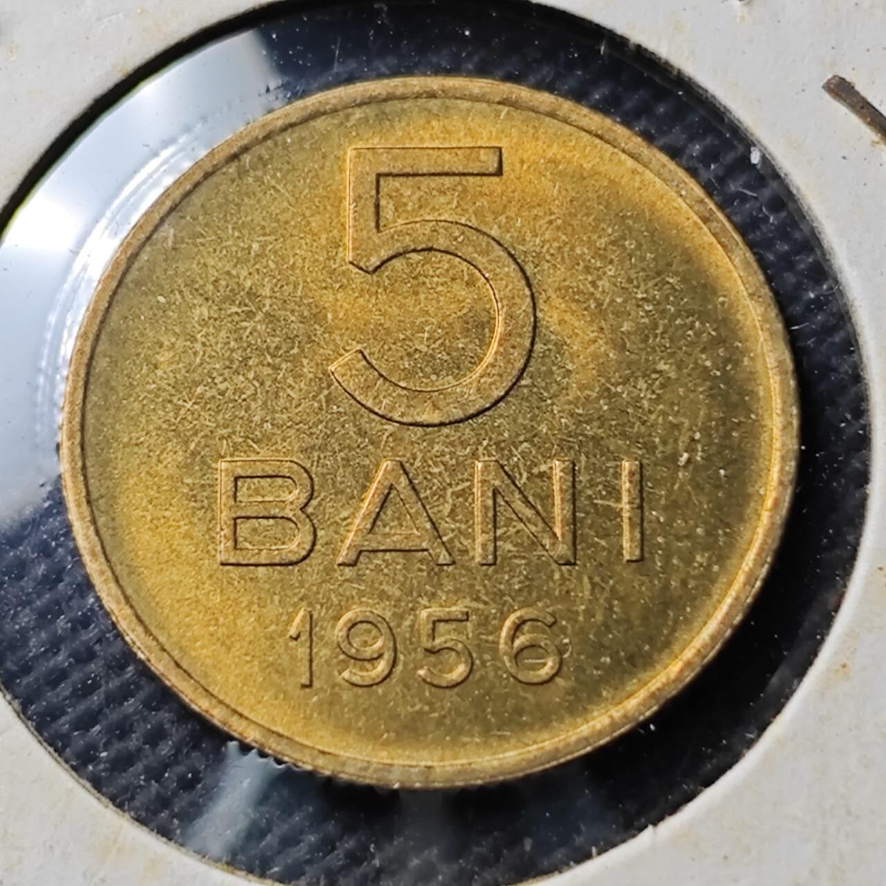 KK钱币收藏小铺  第400期  百期特拍（四拍之四）2月预留时间 周末发货  1956罗马尼亚5巴尼铜币 好品