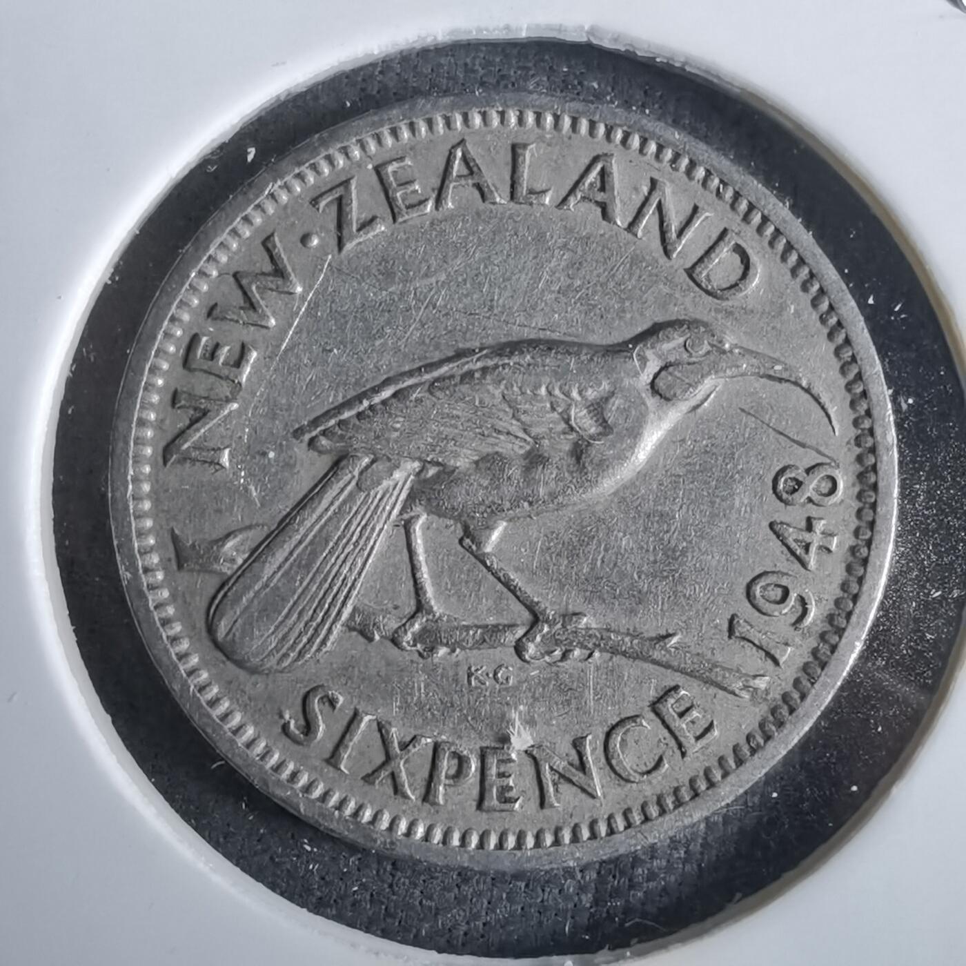 沼泽如烟--第963场 新西兰1948年6便士