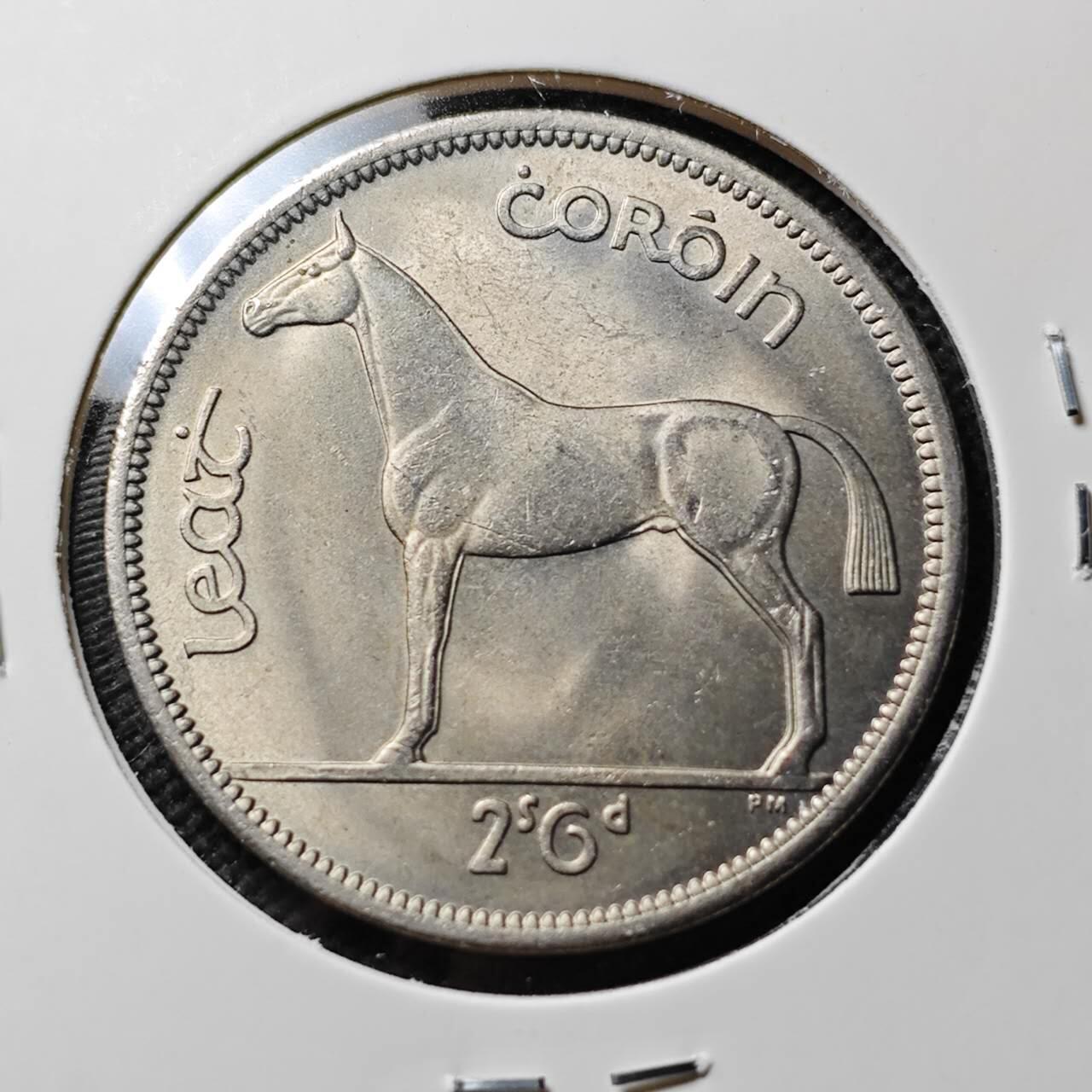 KK钱币收藏小铺  第400期  百期特拍（四拍之四）2月预留时间 周末发货  1967爱尔兰2.5先令镍币 好品