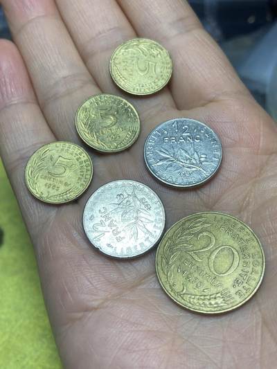 2026年第十场(总第一百七十九场）外国好品散币场(免佣金) - 法国🇫🇷6枚：1966年83年92年5生丁，76年20生丁，73年87年1/2法郎