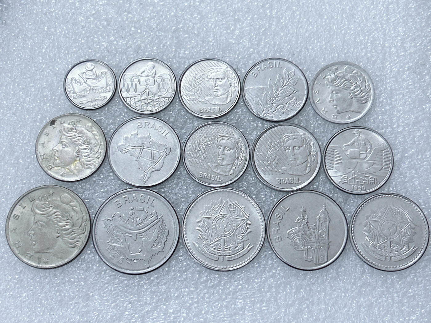 第一海外回流一元起拍收藏 散集专场  第294期 巴西硬币 15枚 无重复