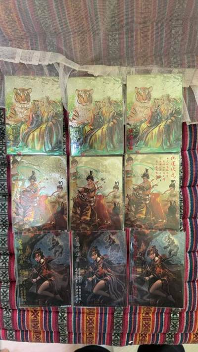 光影卡牌第28期，各家亲签，各家套卡，持续收拍品 - 猫总粗闪9张，烫金，烫红，烫银