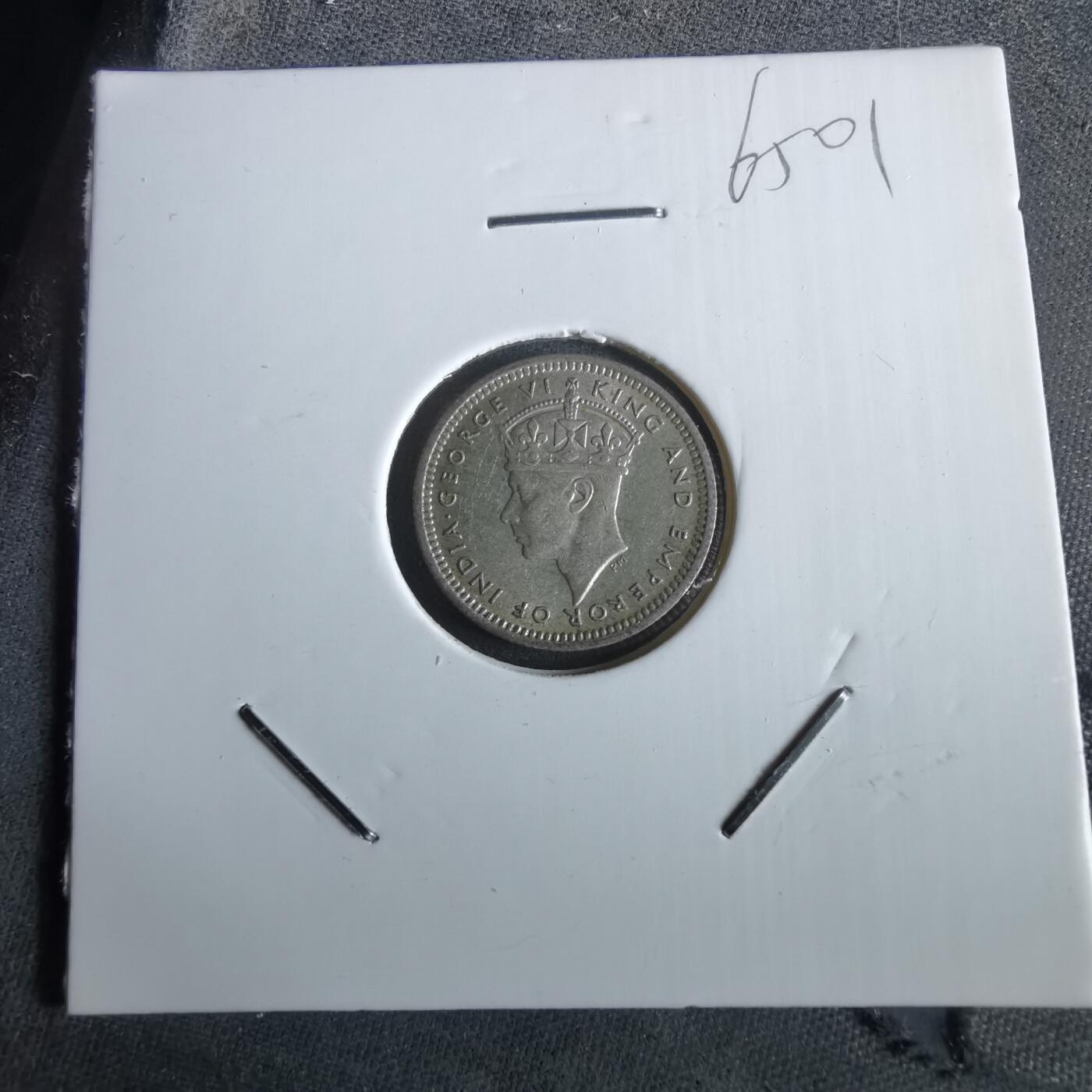 沼泽如烟--第965场 英属马来亚1945年五分银币