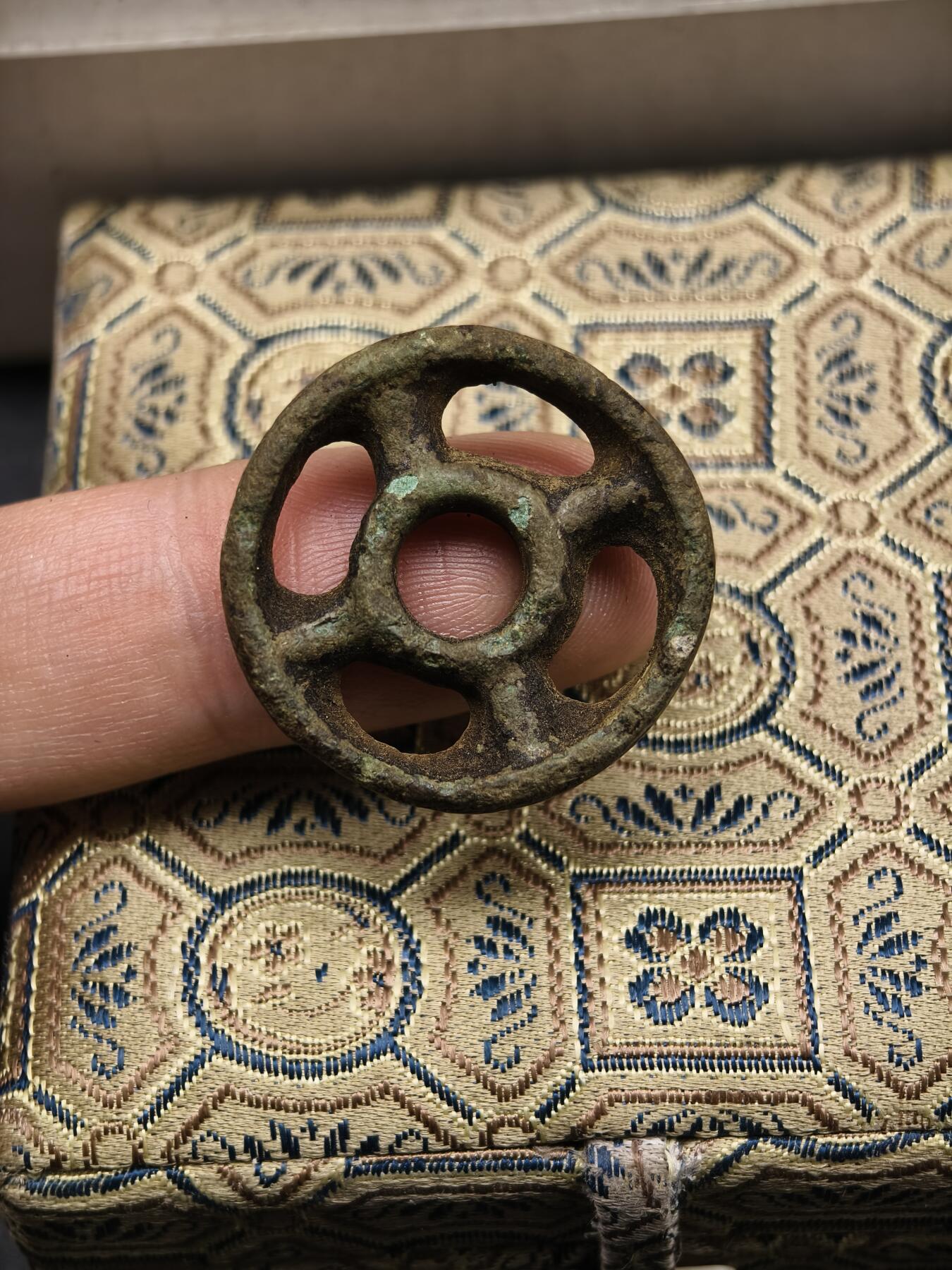 108期新疆红钱粟特钱币丝路钱币专场 7-8世纪七河流域碎叶城藕芯钱