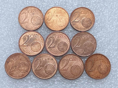 第一海外回流一元起拍收藏 散集专场  第294期 - 欧盟2欧分硬币 10枚