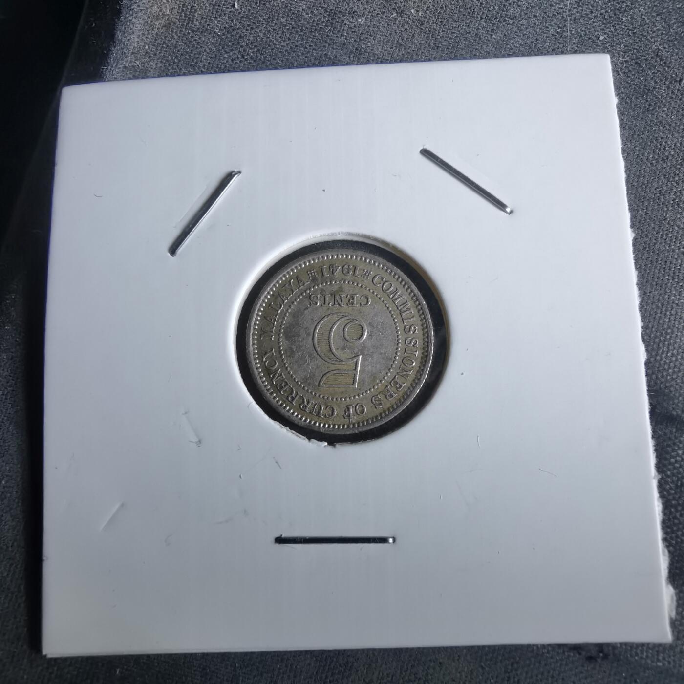 沼泽如烟--第965场 英属马来亚1941年五分银币