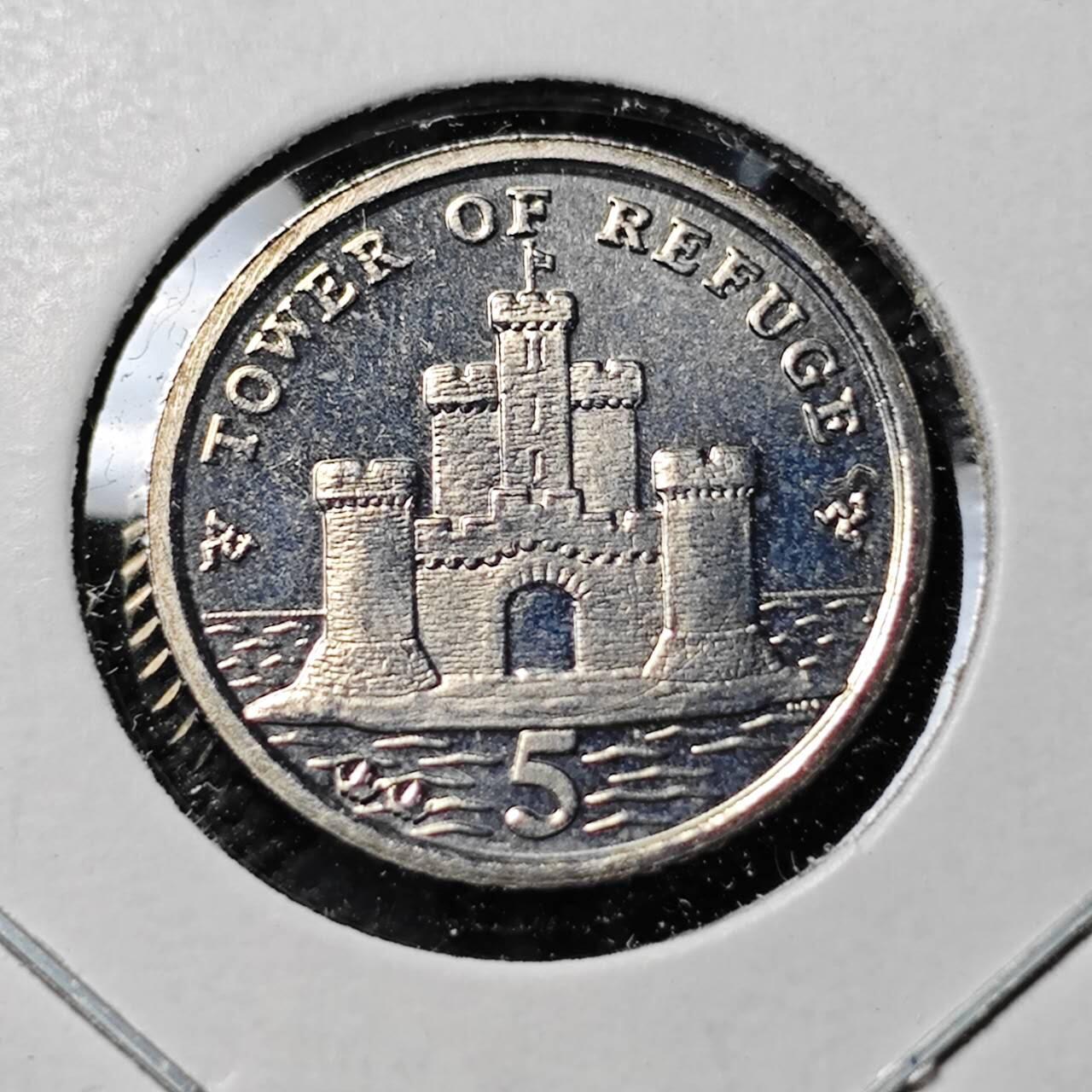 KK钱币收藏小铺  第400期  百期特拍（四拍之四）2月预留时间 周末发货   2004马恩岛5便士