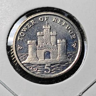 KK钱币收藏小铺  第400期  百期特拍（四拍之四）2月预留时间 周末发货 -   2004马恩岛5便士