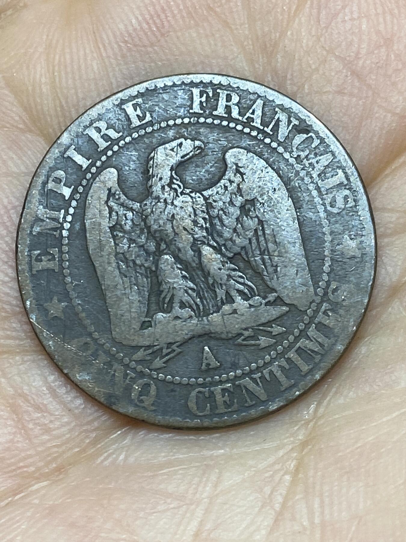 2026年第十场(总第一百七十九场）外国好品散币场(免佣金) 法兰西第二帝国1856年5生丁(拿破仑三世第一版，A标巴黎造)