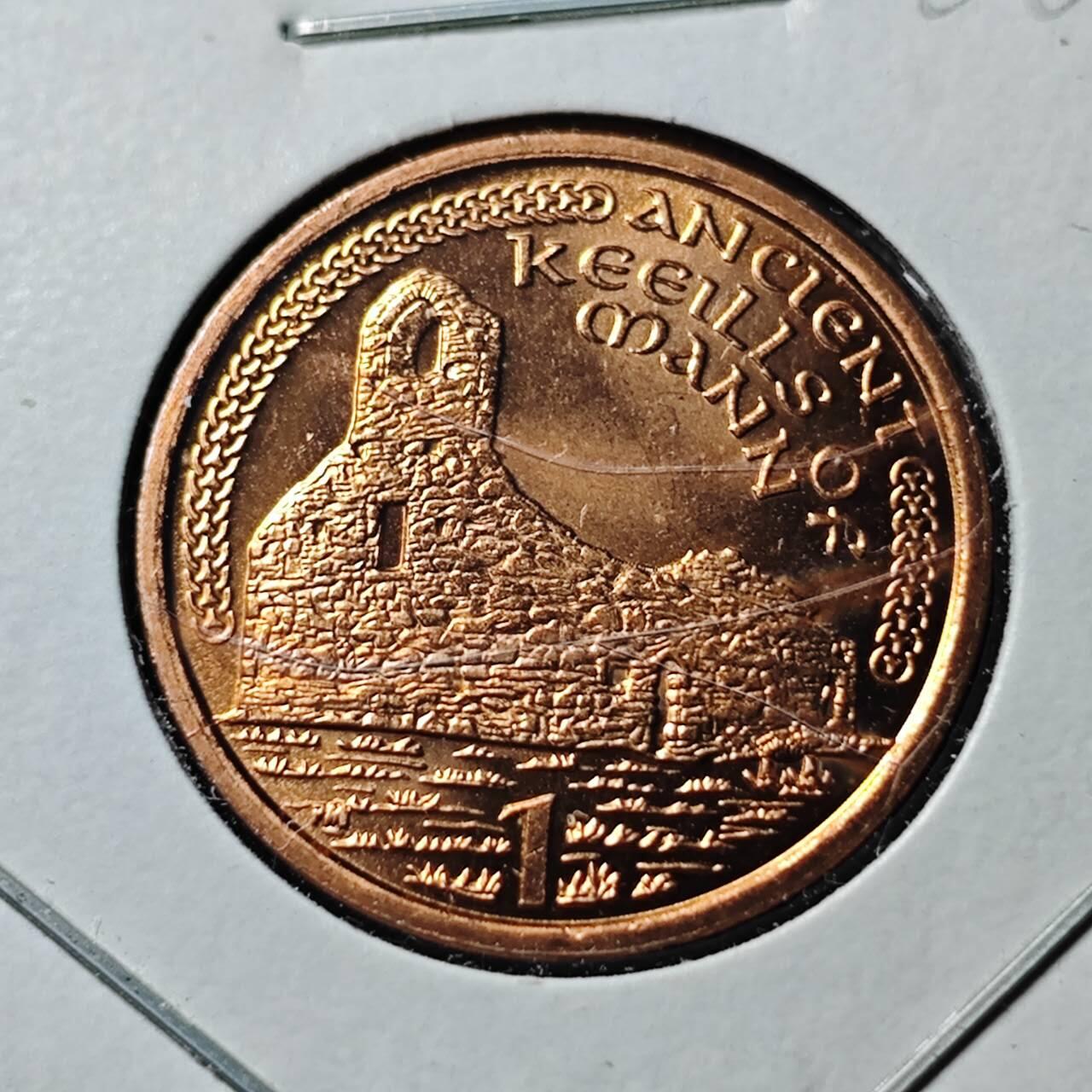 KK钱币收藏小铺  第400期  百期特拍（四拍之四）2月预留时间 周末发货   2001马恩岛1便士