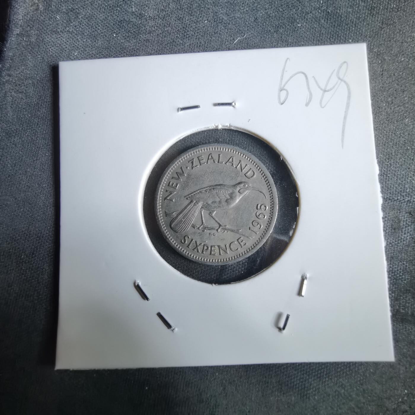 沼泽如烟--第963场 新西兰1965年6便士