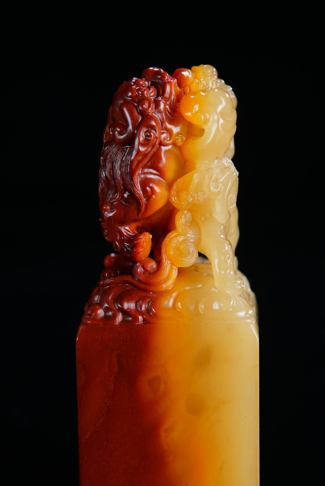 方寸藏珍·寿山田黄印章专场（二） 寿山高山石《祥瑞双至》钮章